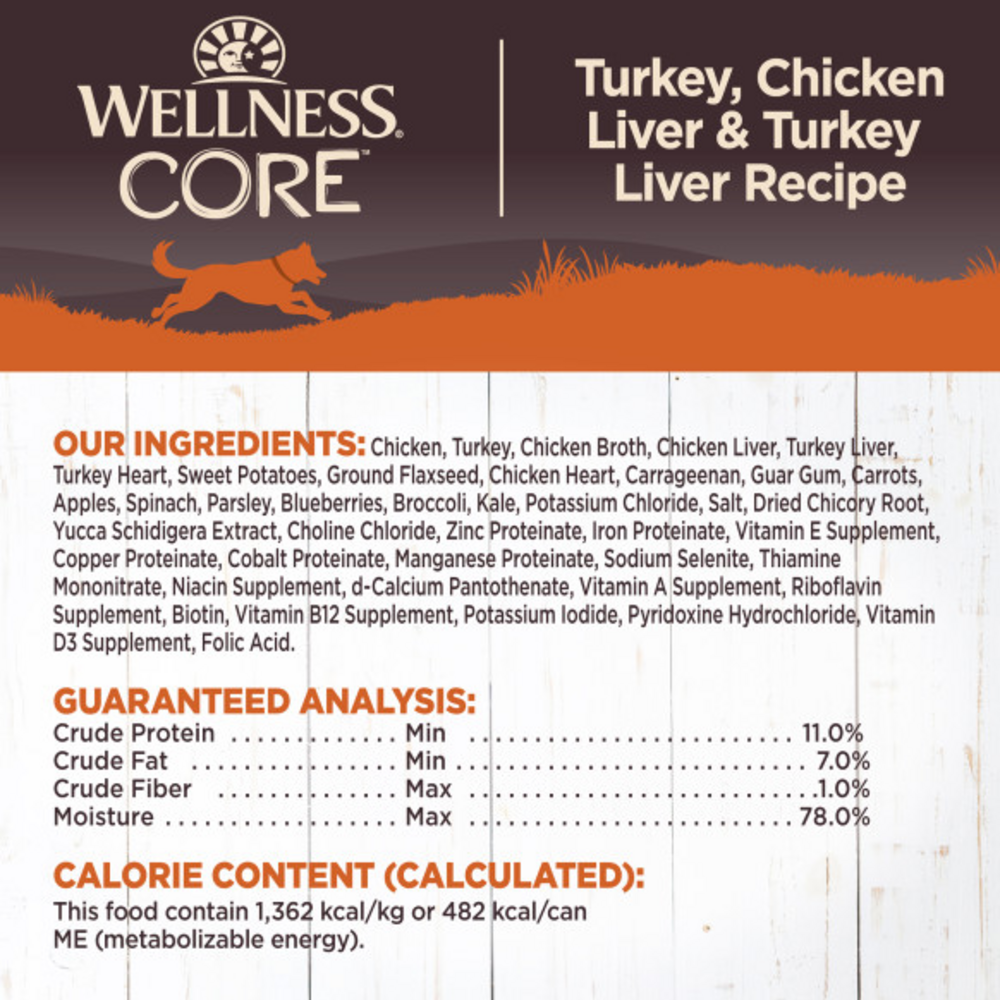 
                  
                    Wellness CORE Grain Free Natural Turkey, Chicken and Turkey Liver Recipe Wet Canned Dog Food
                  
                