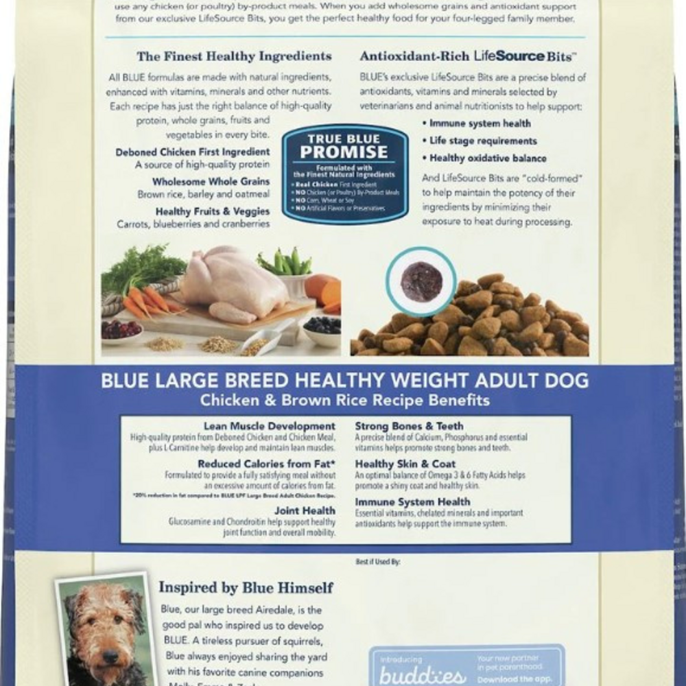 Blue Buffalo Life Protection Formula Healthy Weight Large Breed Adult Chicken & Brown Rice Recipe Dry Dog Food