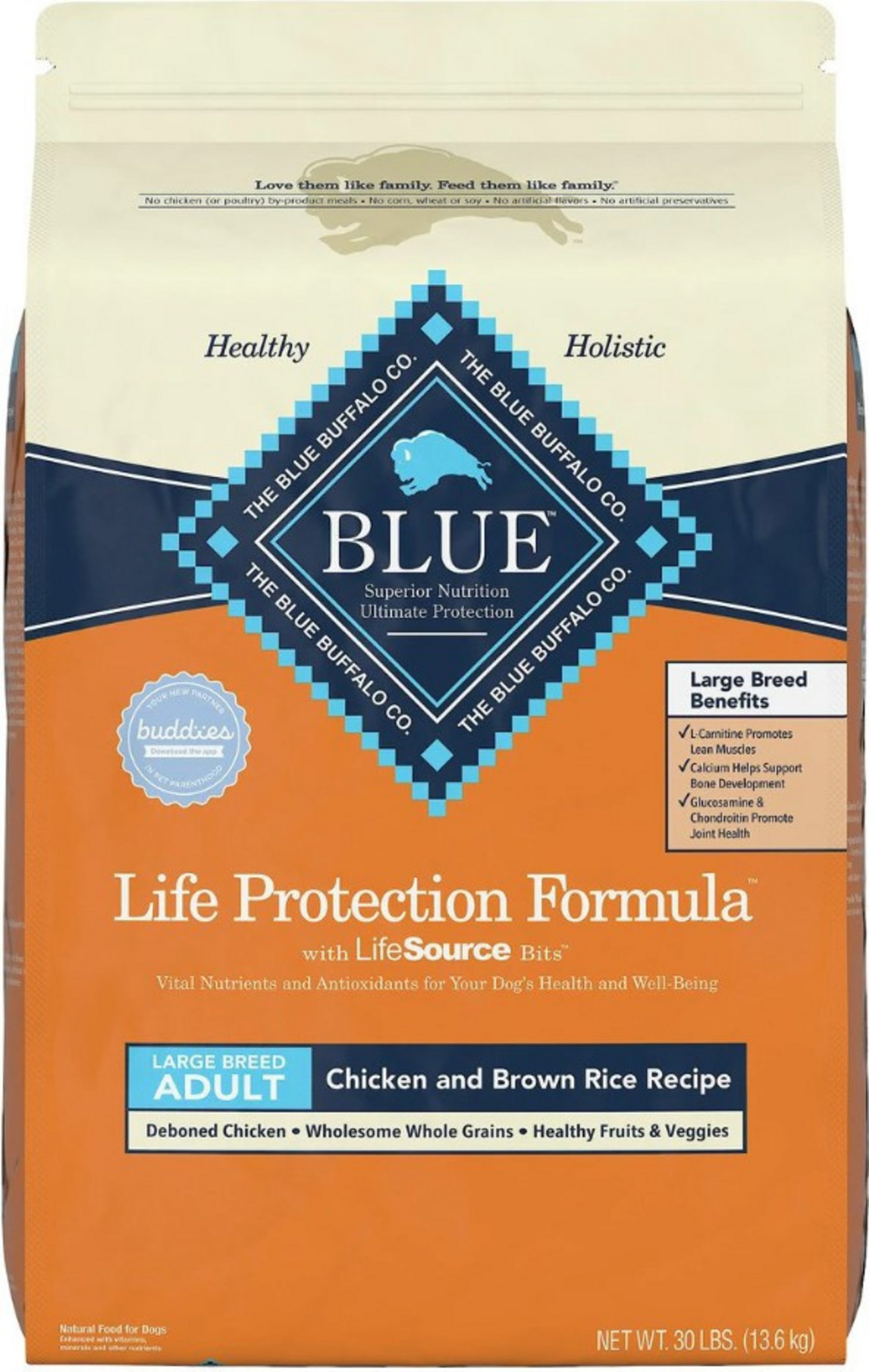 Blue Buffalo Life Protection Formula Large Breed Adult Chicken & Brown Rice Recipe Dry Dog Food