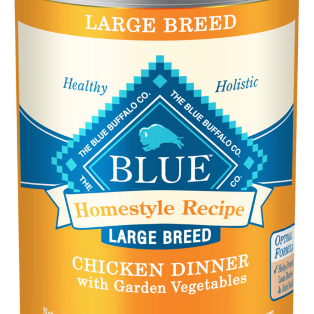 Blue Buffalo Homestyle Recipe Large Breed Adult Chicken Dinner with Garden Vegetables Canned Dog Food