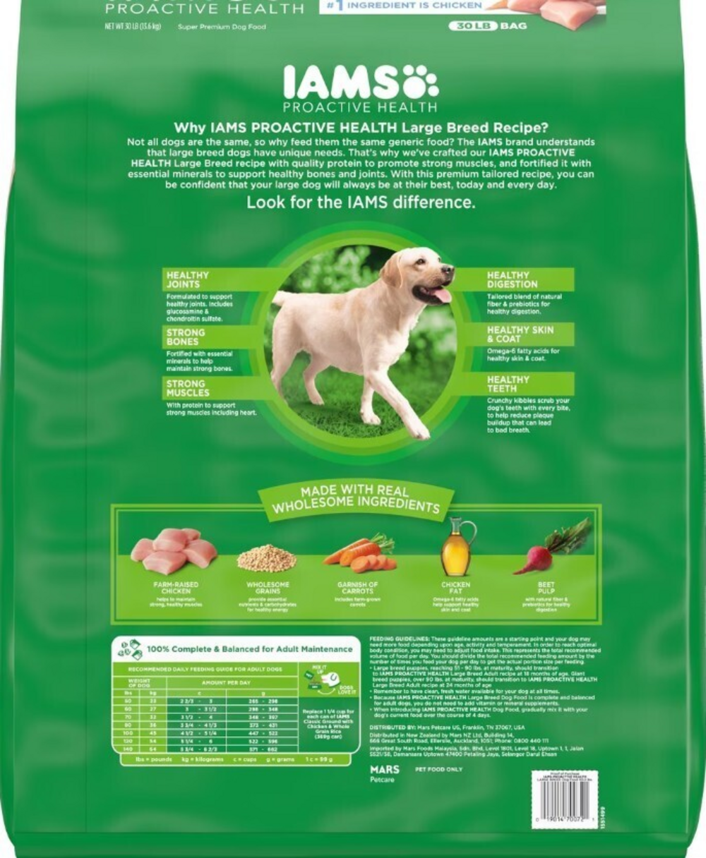 Iams ProActive Health Adult Large Breed Dry Dog Food