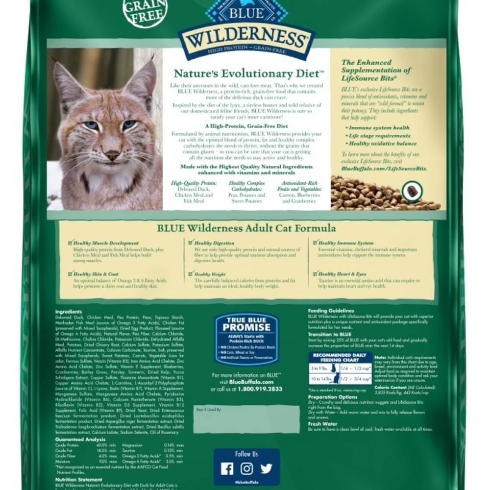 
                  
                    Blue Buffalo Wilderness High-Protein Grain-Free Adult Duck Recipe Dry Cat Food
                  
                