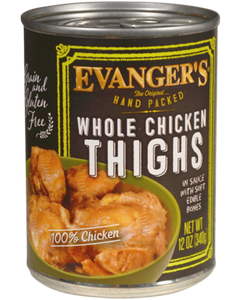 Evangers Super Premium Hand-Packed Whole Chicken Thighs Canned Dog Food