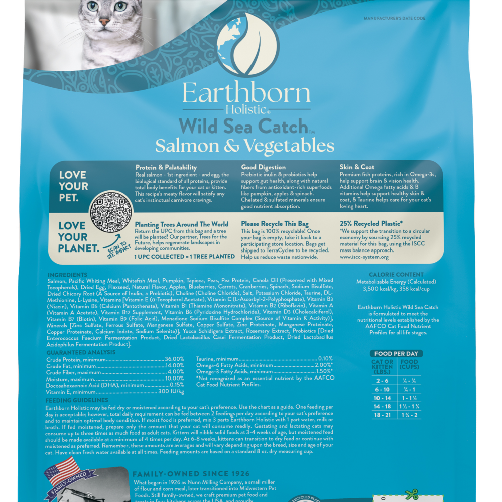 Earthborn Holistic Wild Sea Catch Grain Free Natural Cat Food