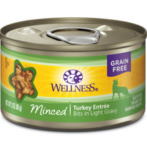 Load image into Gallery viewer, Wellness Grain Free Natural Minced Turkey Entree Wet Canned Cat Food