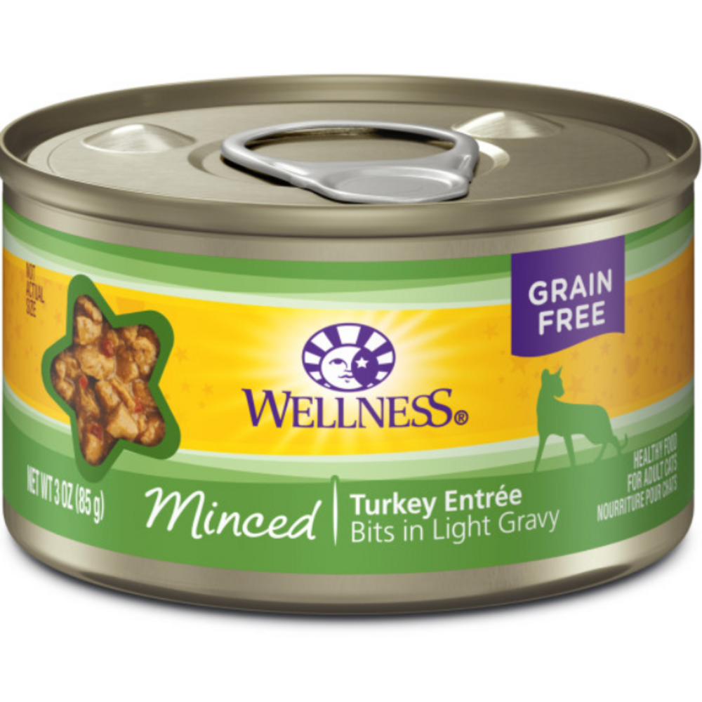 
                  
                    Wellness Grain Free Natural Minced Turkey Entree Wet Canned Cat Food
                  
                