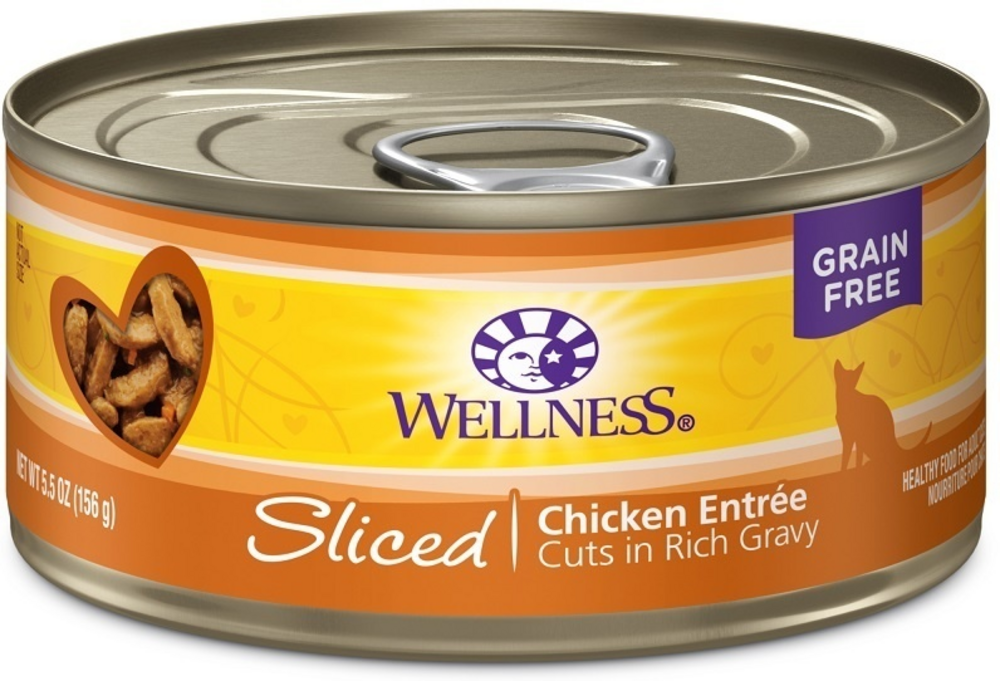 
                  
                    Wellness Grain Free Natural Sliced Chicken Entree Wet Canned Cat Food
                  
                