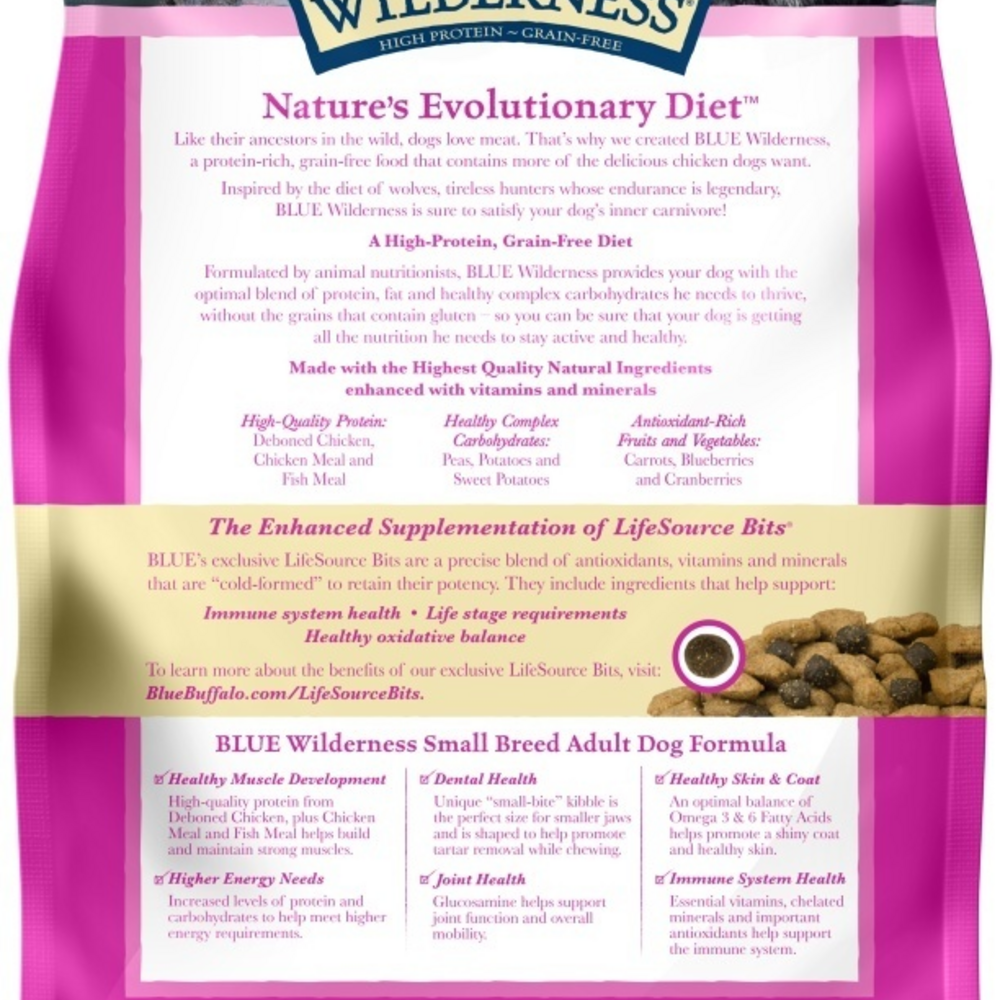 
                  
                    Blue Buffalo Wilderness Grain Free High Protein Chicken Recipe Adult Small Breed Dry Dog Food
                  
                