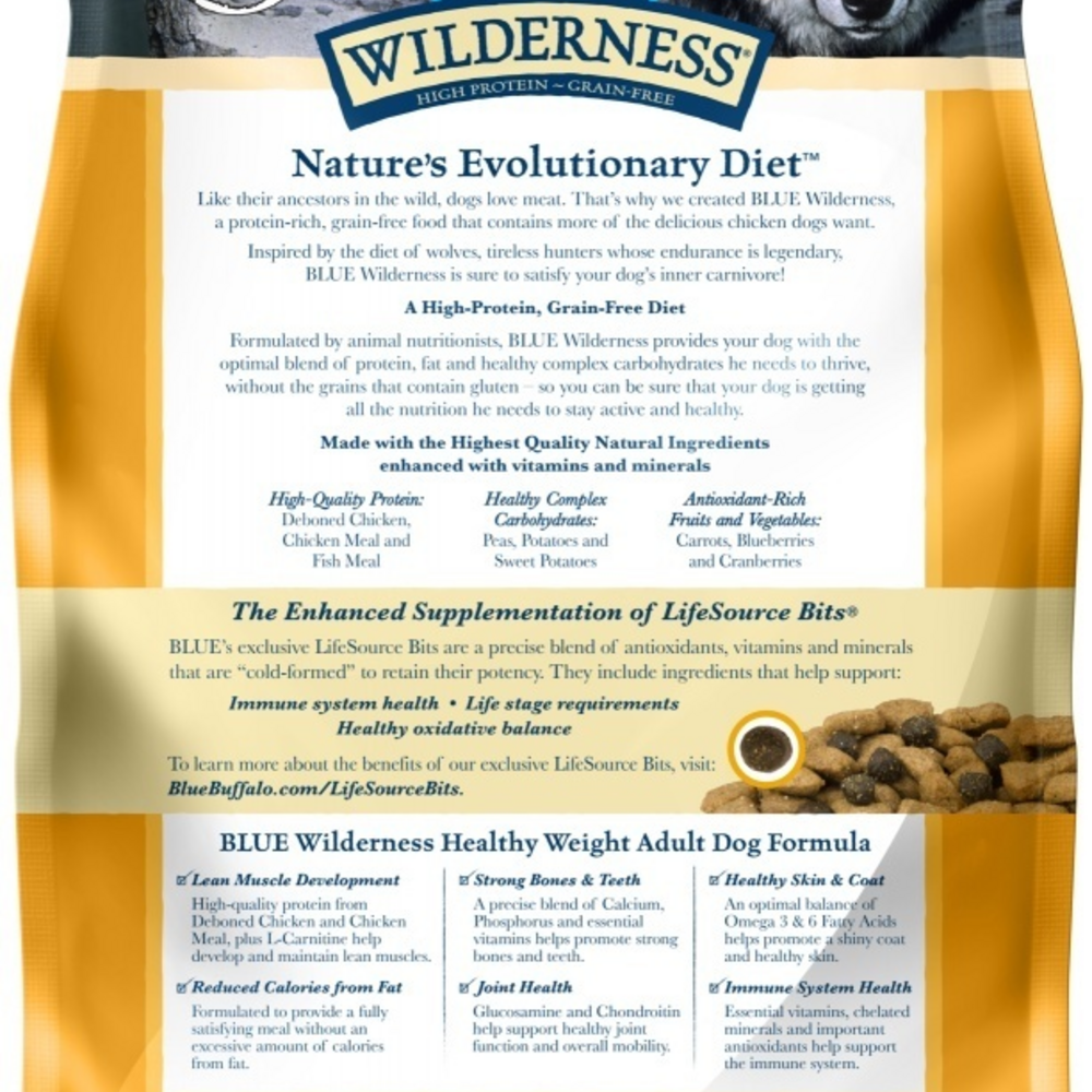 
                  
                    Blue Buffalo Wilderness Grain Free Healthy Weight Natural Chicken Recipe Adult Dry Dog Food
                  
                