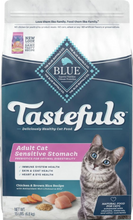 Load image into Gallery viewer, Blue Buffalo Tastefuls Adult Cat Sensitive Stomach Chicken &amp; Brown Rice Recipe Dry Food