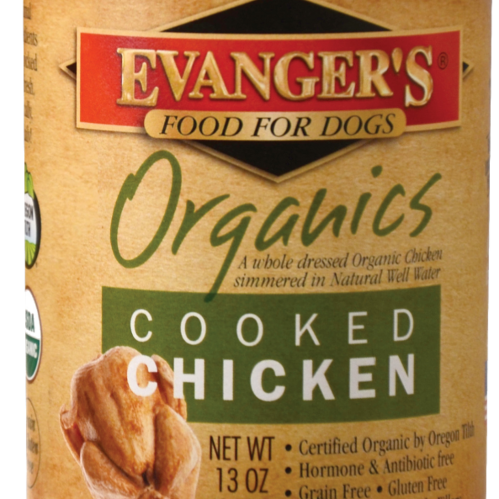 Evangers 100% Organic Cooked Chicken Canned Dog Food