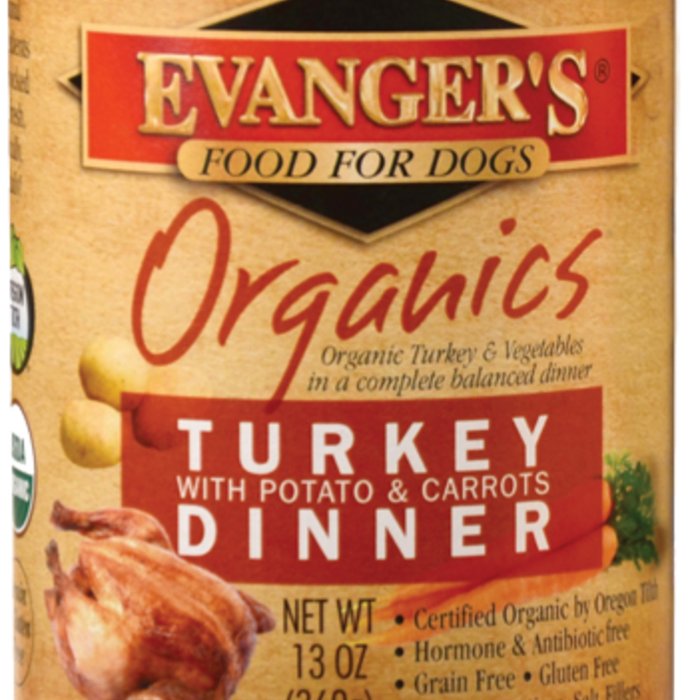 Evanger's 100% Organic Turkey with Potato And Carrots Canned Dog Food