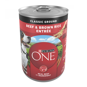 Purina One Wholesome Beef & Brown Rice Entree Canned Dog Food