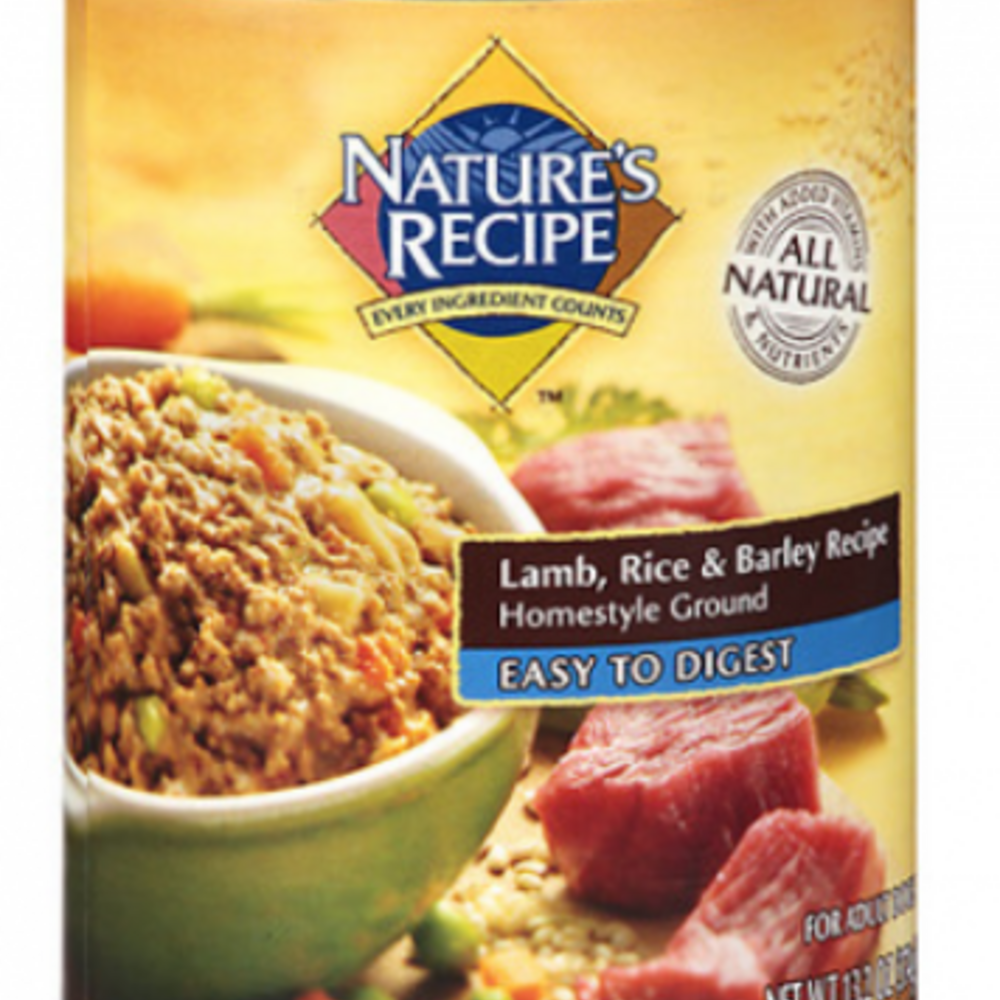 Nature's Recipe Easy to Digest Lamb Rice and Barley Homestyle Ground Canned Dog Food