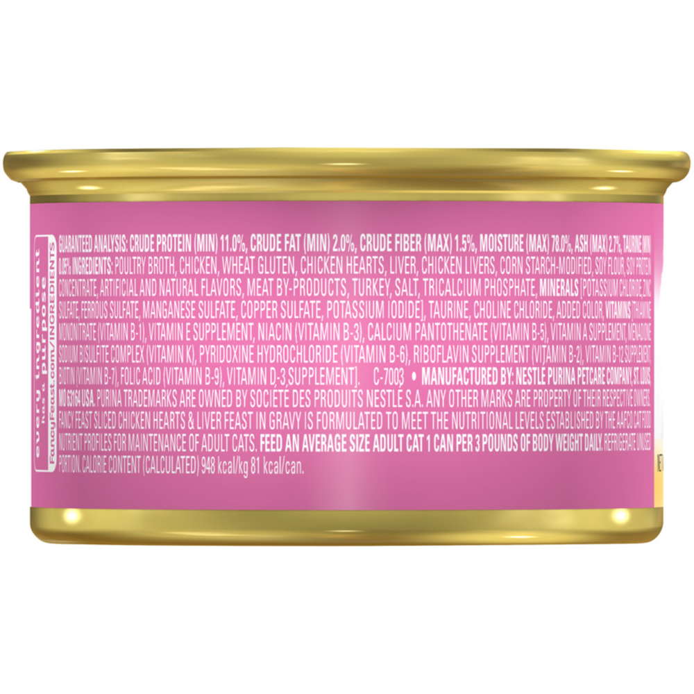 
                  
                    Fancy Feast Sliced Chicken Hearts and Liver Feast Canned Cat Food
                  
                