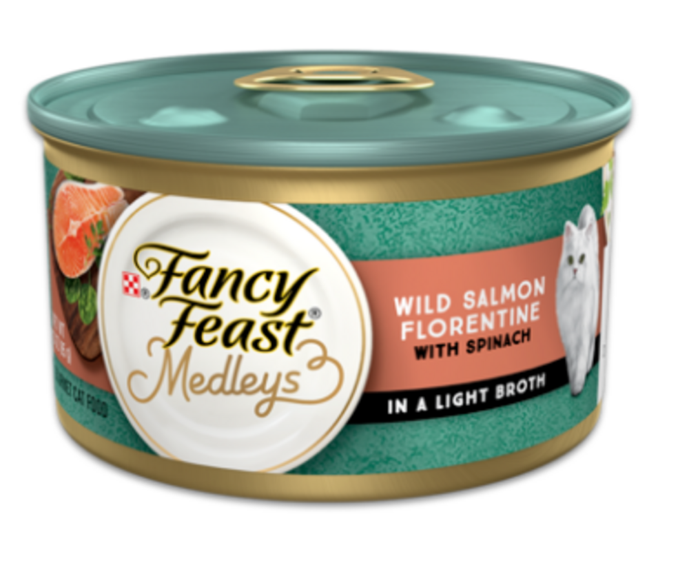 Fancy Feast Medleys Wild Salmon Florentine Wet Cat Food