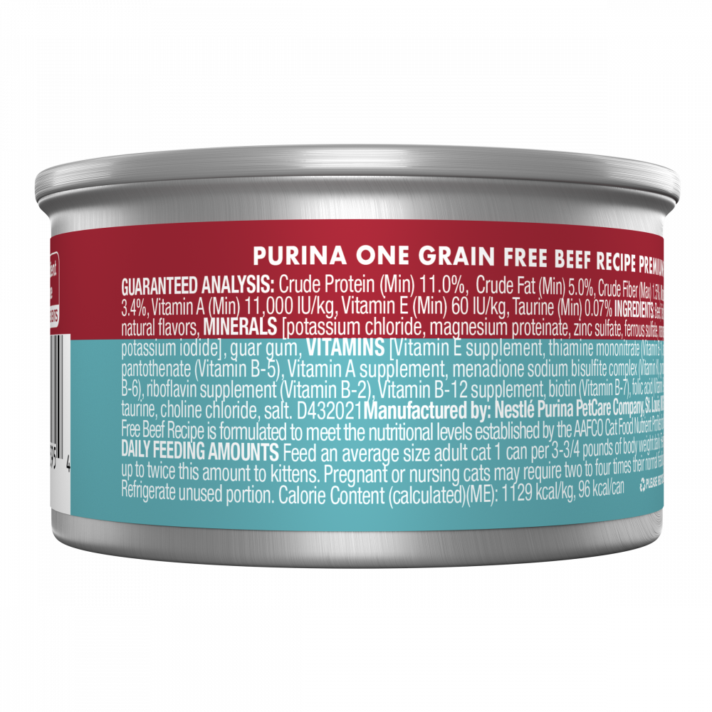 
                  
                    Purina ONE Grain Free Premium Pate Beef Canned Cat Food
                  
                