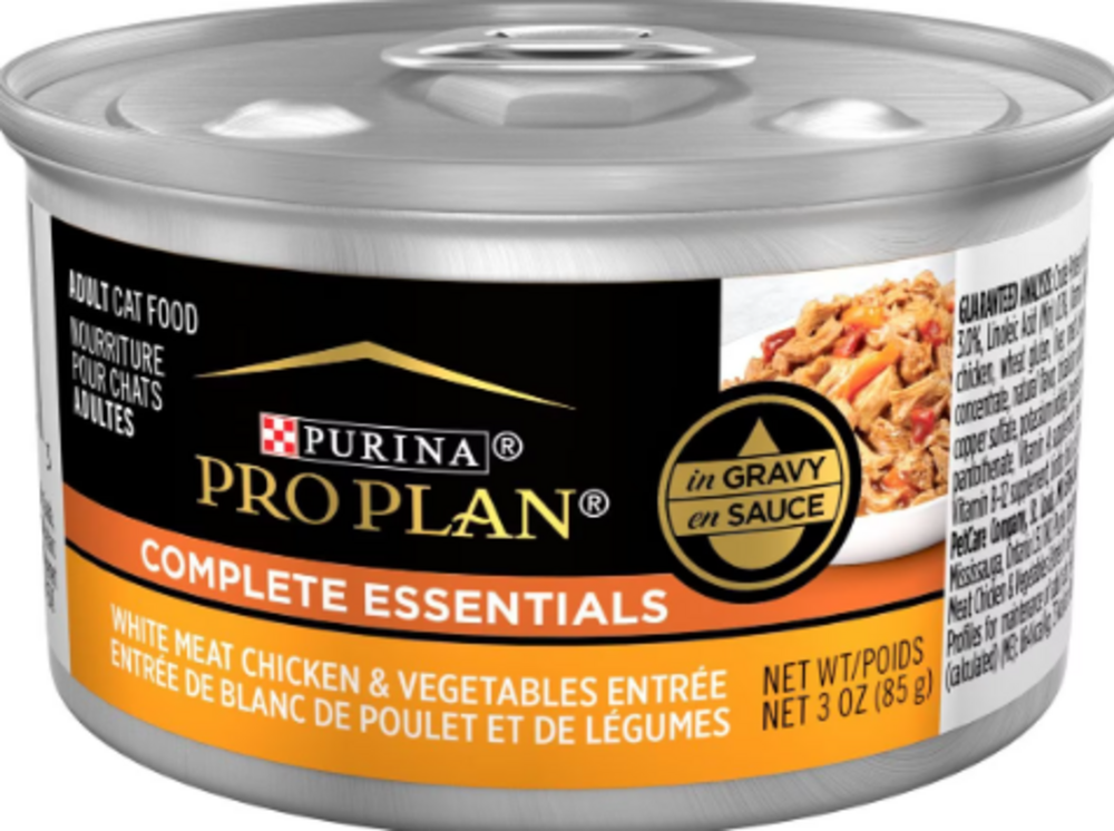 Purina Pro Plan Complete Essentials Chicken and Vegetables in Gravy Wet Cat Food
