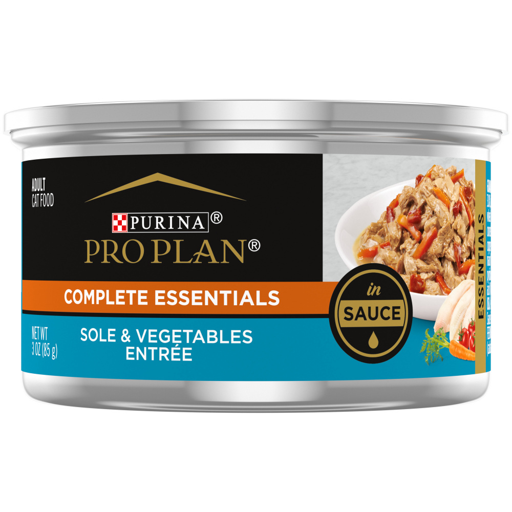 Purina Pro Plan Complete Essentials Adult Sole & Vegetables in Sauce Entree Canned Cat Food