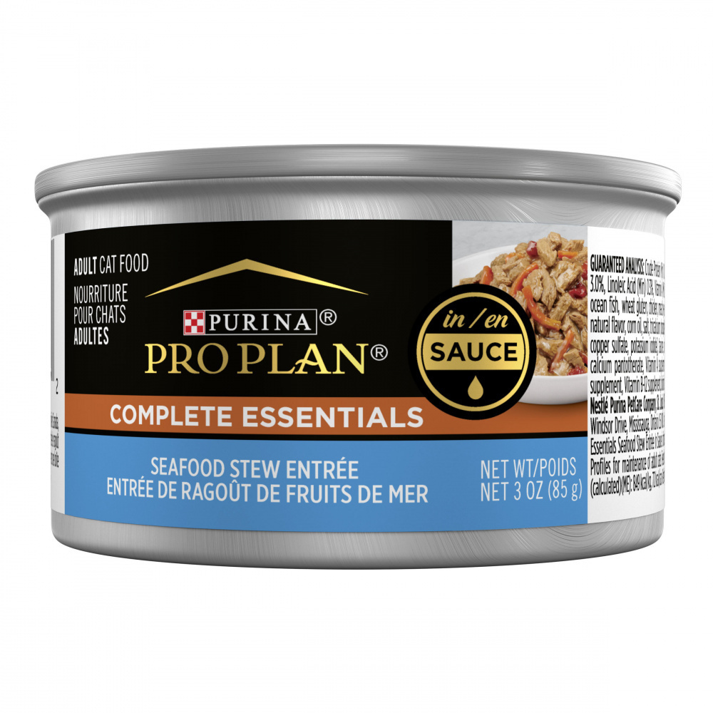 Purina Pro Plan Complete Essentials Adult Seafood Stew Entree in Sauce Canned Cat Food