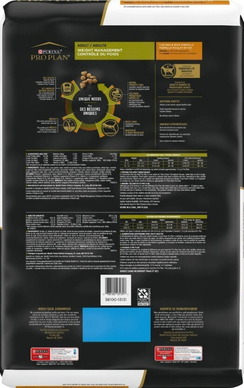 Purina Pro Plan Weight Management Chicken & Rice Formula Dry Cat Food