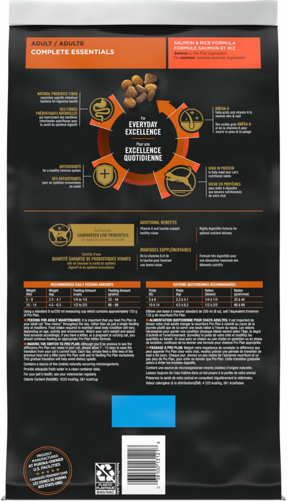 Purina Pro Plan Complete Essentials Adult Salmon & Rice Formula Dry Cat Food