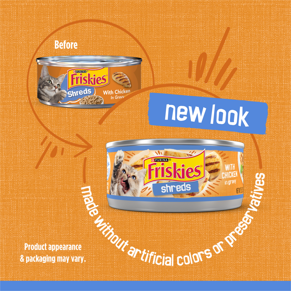 Purina Friskies Savory Shreds Chicken in Gravy Wet Cat Food