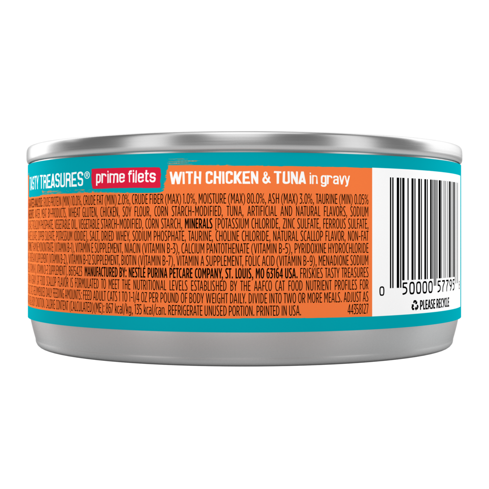 Purina Friskies Tasty Treasures Gravy Chicken Tuna and Scallop Wet Cat Food