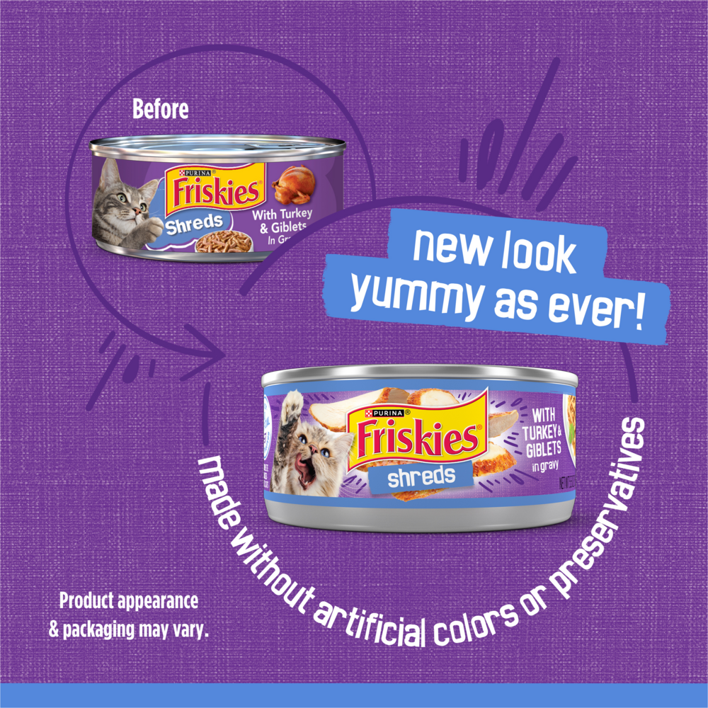 
                  
                    Friskies Savory Shreds with Turkey and Giblets Canned Cat Food
                  
                