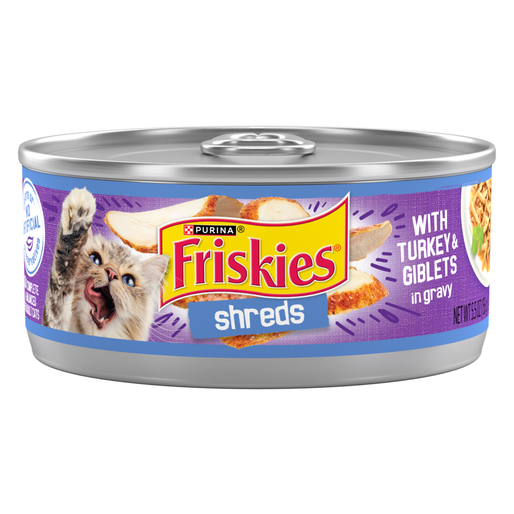 Purina Friskies Savory Shreds Turkey and Giblets Wet Cat Food
