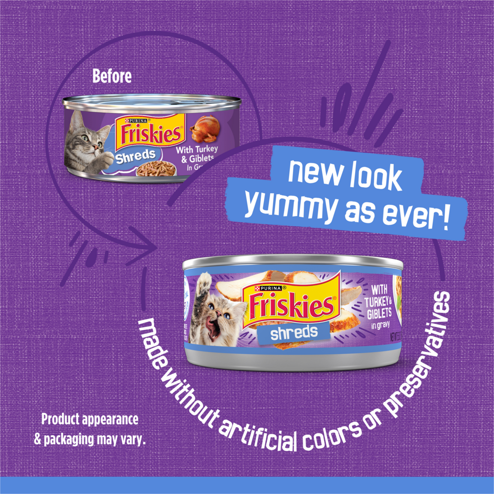 Purina Friskies Savory Shreds Turkey and Giblets Wet Cat Food