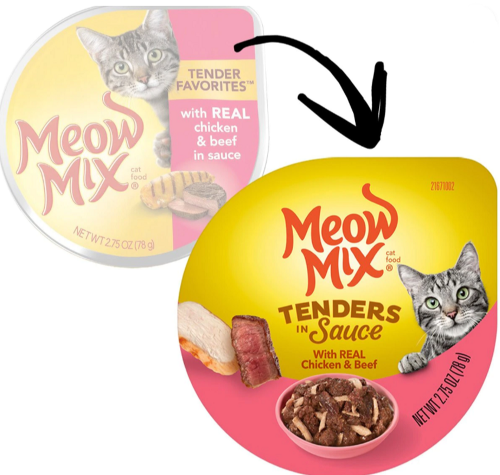 Meow Mix Tender Favorites Real Chicken and Beef in Gravy Cat Food Cups