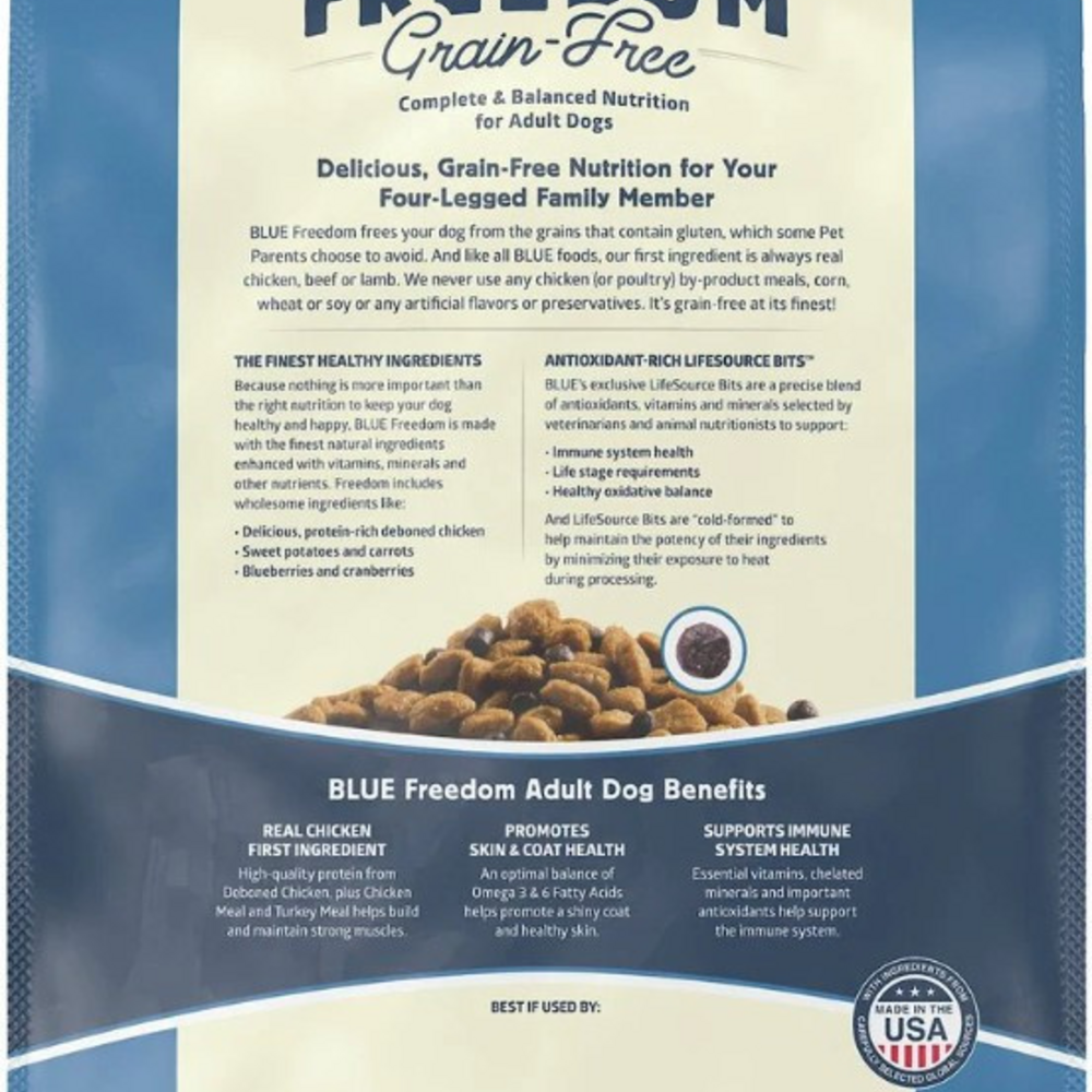 Blue Buffalo Freedom Grain-Free Adult Chicken Recipe Dry Dog Food