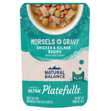 Load image into Gallery viewer, Natural Balance Original Ultra Platefulls Chicken &amp; Salmon Recipe Morsels in Gravy Wet Cat Food Pouches