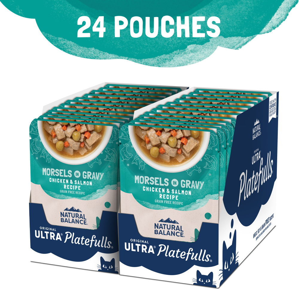 
                  
                    Natural Balance Original Ultra Platefulls Chicken & Salmon Recipe Morsels in Gravy Wet Cat Food Pouches
                  
                