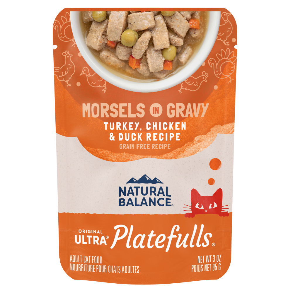 
                  
                    Natural Balance Original Ultra Platefulls Turkey, Chicken, & Duck Recipe Morsels in Gravy Wet Cat Food Pouches
                  
                