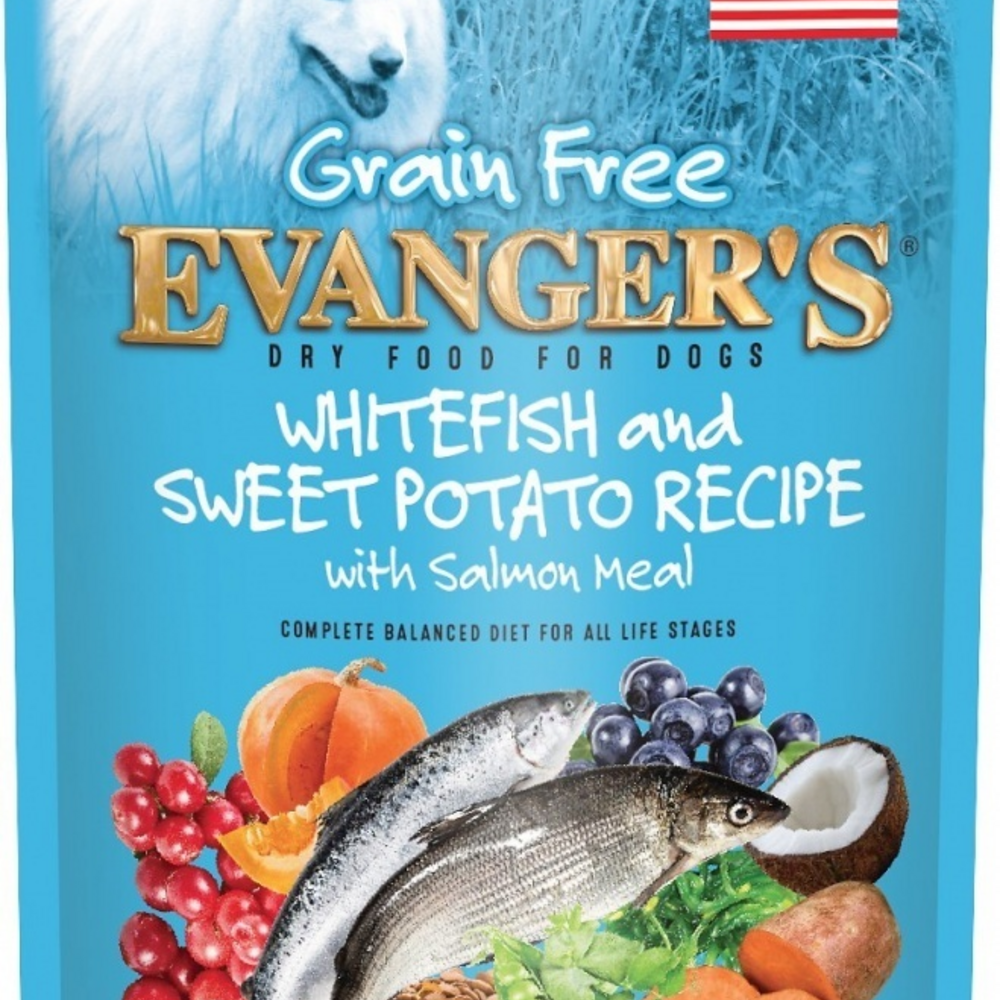 Evangers Grain Free Whitefish, Sweet Potato and Salmon Dry Dog Food