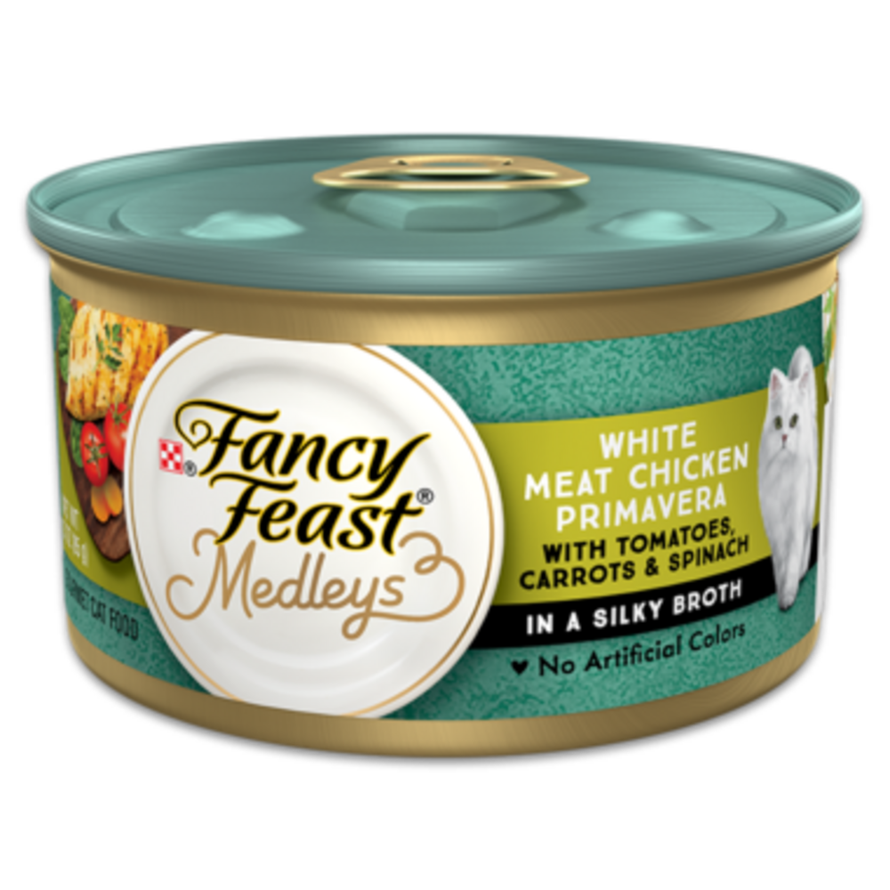 
                  
                    Fancy Feast Medleys White Meat Chicken Primavera Pate With Tomatoes, Carrots & Spinach Wet Cat Food
                  
                