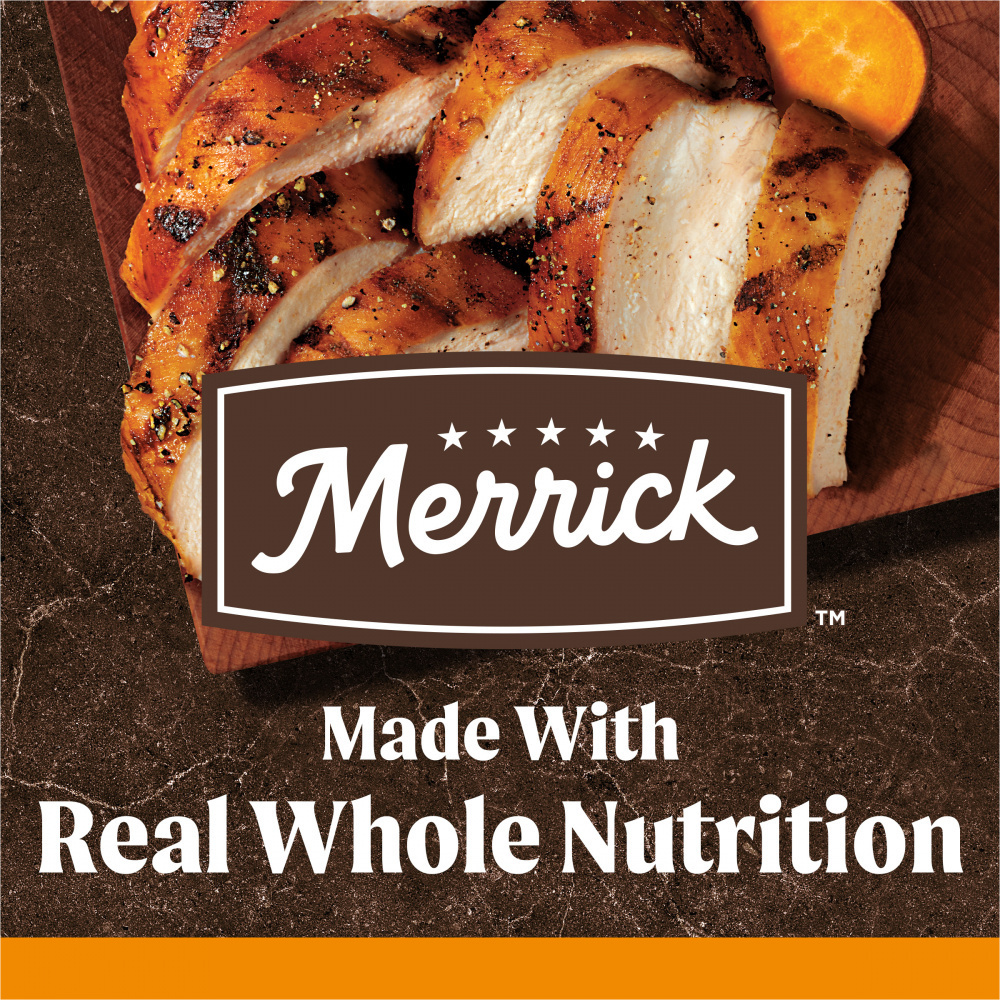 
                  
                    Merrick Premium Grain Free Dry Adult Dog Food Wholesome And Natural Kibble With Real Chicken And Sweet Potato
                  
                