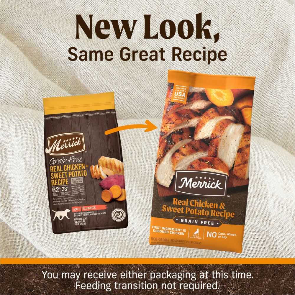 
                  
                    Merrick Premium Grain Free Dry Adult Dog Food Wholesome And Natural Kibble With Real Chicken And Sweet Potato
                  
                