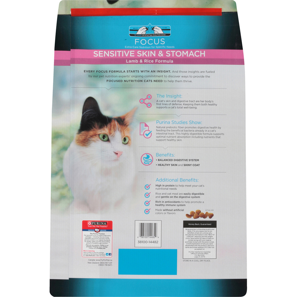 
                  
                    Purina Pro Plan Focus Adult Sensitive Skin & Stomach Lamb & Rice Formula Dry Cat Food
                  
                