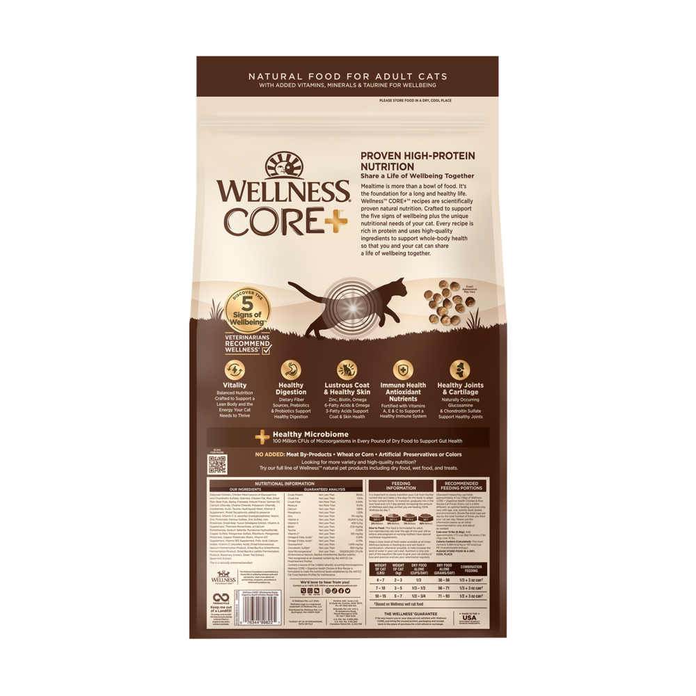 
                  
                    Wellness CORE Grain Free Natural Indoor Health Chicken and Turkey Recipe Dry Cat Food
                  
                