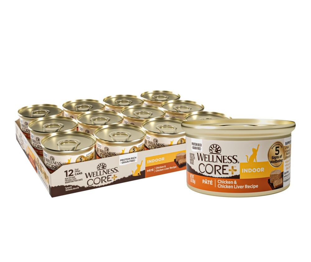 
                  
                    Wellness CORE Natural Grain Free Indoor Chicken and Chicken Liver Smooth Pate Wet Canned Cat Food
                  
                