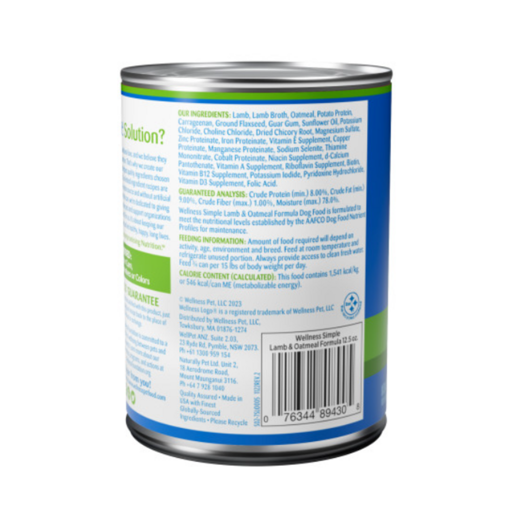 
                  
                    Wellness Simple Natural Limited Ingredient Diet Lamb and Oatmeal Recipe Wet Canned Dog Food
                  
                