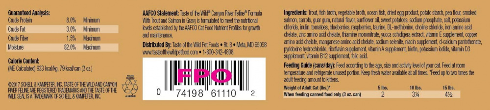 
                  
                    Taste of the Wild Canyon River Canned Cat Food
                  
                