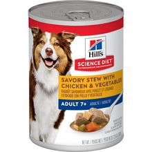 Load image into Gallery viewer, Hill&#39;s Science Diet Adult 7+ Savory Stew with Chicken &amp; Vegetables Canned Dog Food