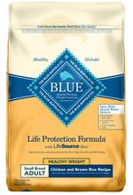 Load image into Gallery viewer, Blue Buffalo Life Protection Formula Healthy Weight Small Breed Adult Chicken &amp; Brown Rice Recipe Dry Dog Food