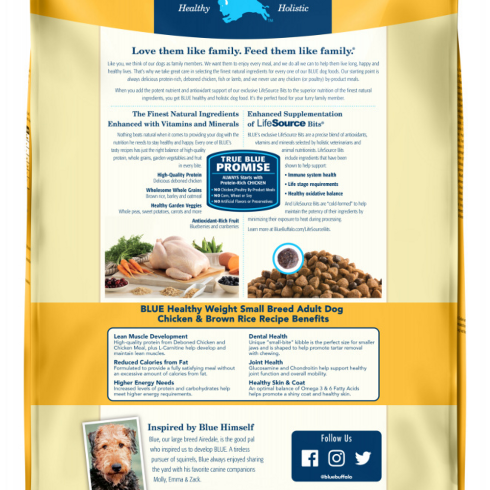 Blue Buffalo Life Protection Formula Healthy Weight Small Breed Adult Chicken & Brown Rice Recipe Dry Dog Food