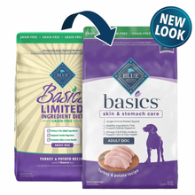 Load image into Gallery viewer, Blue Buffalo Basics Adult Skin &amp; Stomach Care Grain-Free Turkey &amp; Potato Recipe Adult Dry Dog Food