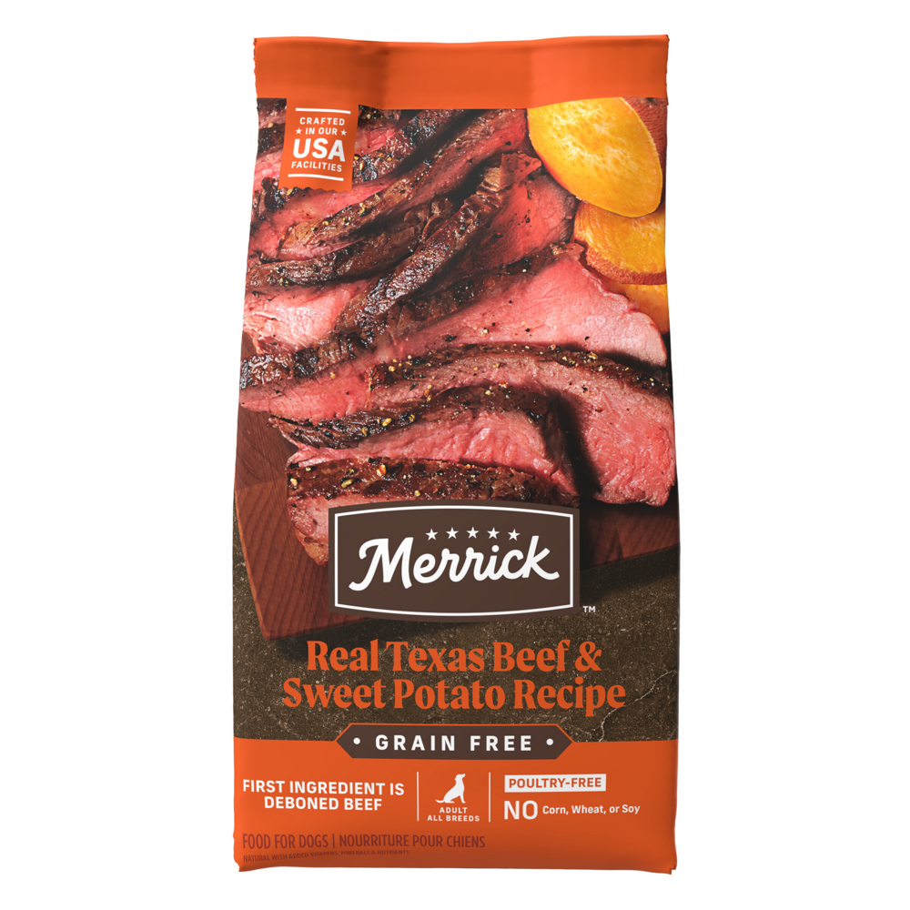 
                  
                    Merrick Premium Grain Free Dry Adult Dog Food Wholesome And Natural Kibble Real Texas Beef And Sweet Potato
                  
                